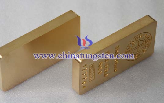 Tungsten Gold Plated Bar Picture