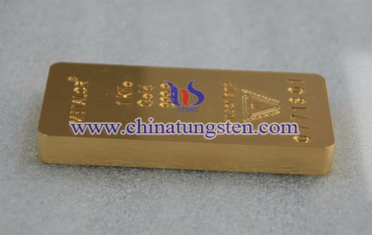 Tungsten Gold Plated Bar Picture Tungsten Gold Plated Bar Picture